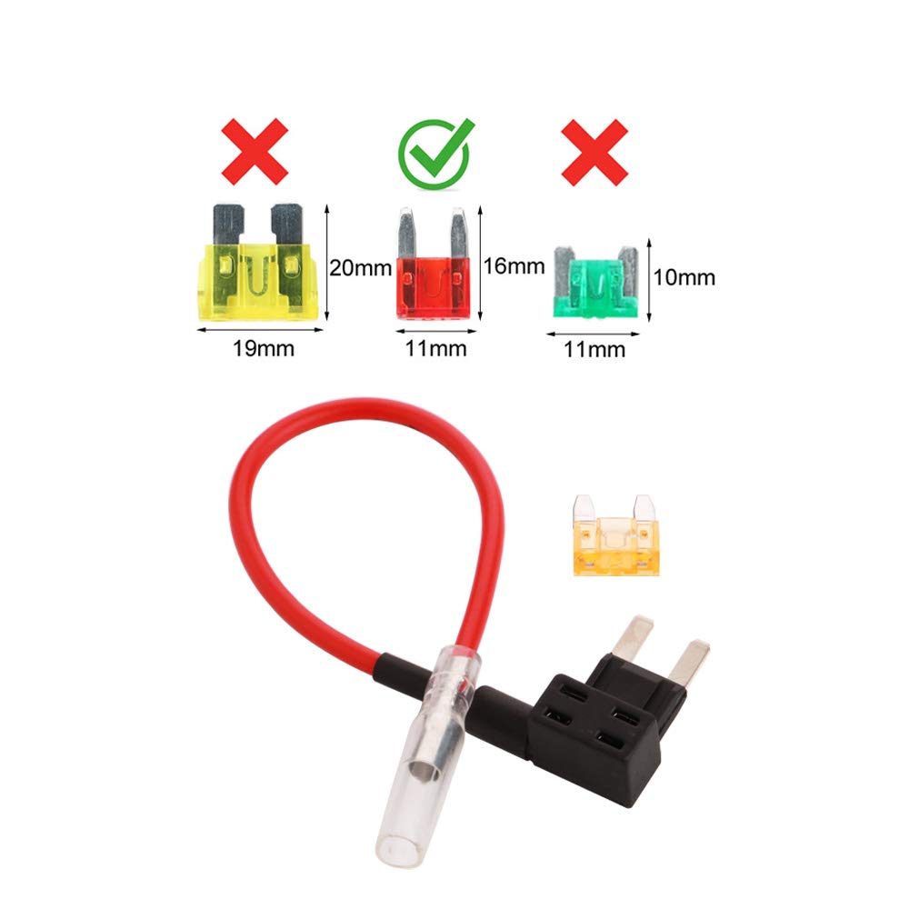 ALLECIN Porte Fusible Adaptateur Voiture Set Mini Micro
