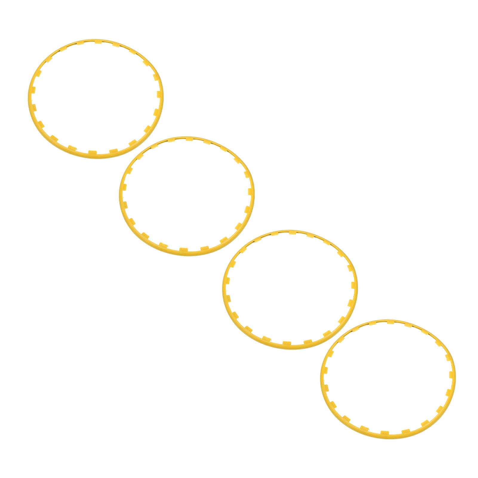 CHICIRIS Radkanten-Schutzring Nylon Felgenschutz 4 Stück für (Yellow)