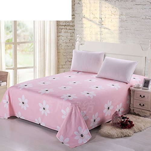 Feuilles de coton sergé lourd double beds B drap plat 230x250cm