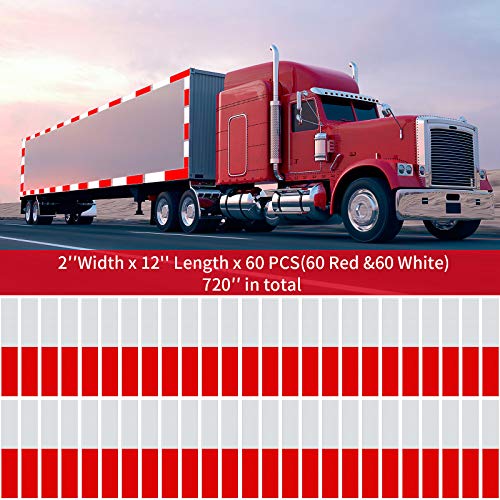 Frienda 60 Pack Reflective Tape 2" x 12" Waterproof Trailer Stickers by Frienda - Used condition - Image 3
