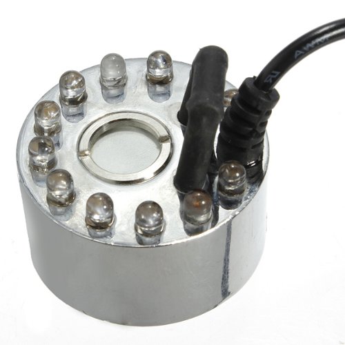 Bluelover 12 LED Colorful Fogger Light Water Fountain Pond Mist Machine