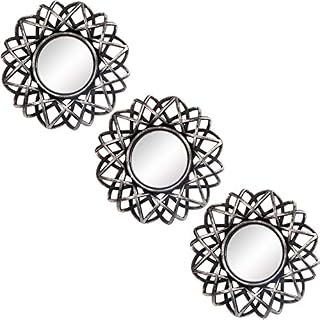 Kelly Miller Small Round Decor Wall Mirrors Set of 3 Home Accessories for Bedroom, Living Room & Dinning Room (BM005)