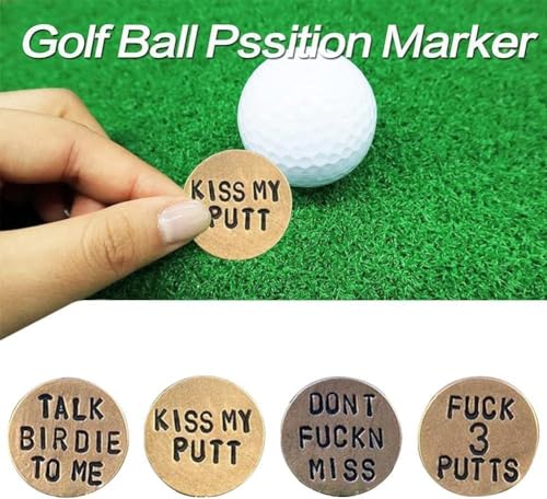 Weicoca Marcador de bola de golfe engraçado - Humor adulto novidade marcadores de bola de golfe - pa