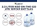 Arrow Home Products H2O On The Go Water Bottle, 2.2 Liter (Includes Two Bottles w/Push Cap) - Made in USA, BPA Free - Built-In Handle - Ideal for the Gym & Sports Practice