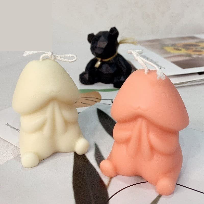 Holiday Candles Creative Penis Aromatic Candles Funny Decorative Scented Candles for Home Decoration Living Room Boyfriend Birthday Gifts Long Burning ( Color : White )