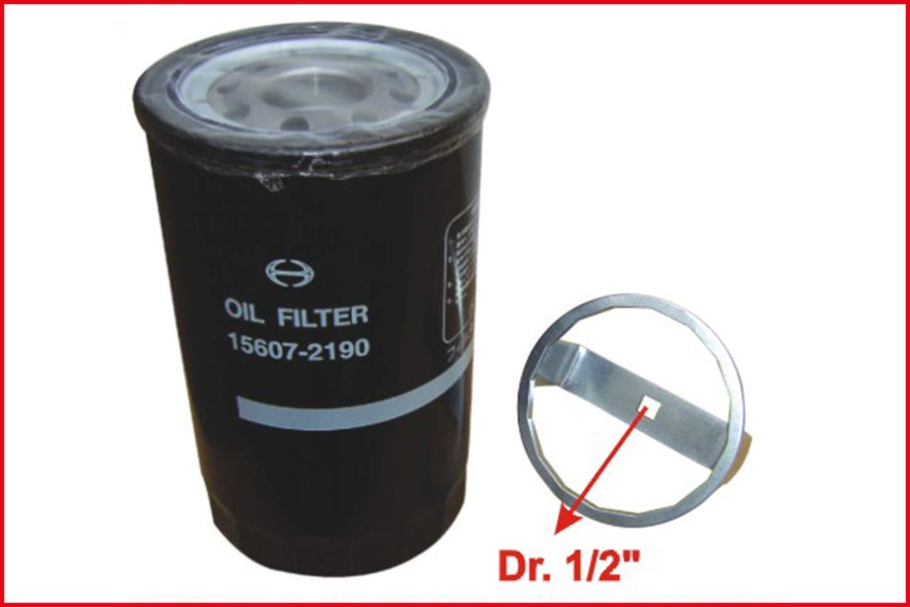 KS Tools 460.4585 Llave de 1/2" para filtros de aceite de Hino, Ø 118 mm / 16 planos