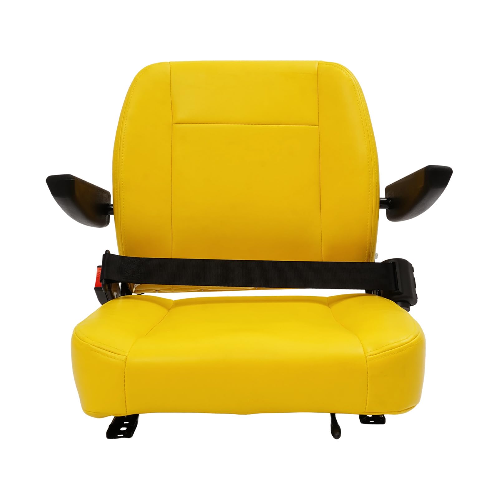 Seggiolino universale per trattore fino a 100 kg, 48 x 48 x 52 cm, regolabile, con braccioli e cintura di sicurezza, sedile per macchine edili, per trattore, tosaerba, carrelli elevatori e macchine da