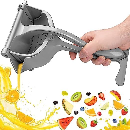 Rudra Aluminum Juice Maker Manual Fruit Juicer Machine Hand Juicer For Fruits Heavy Duty Hand Press Fruit Juicer Lime Juicer Hand Press Juicer, Juicer Instant, Orange Juicer, Pack of 1