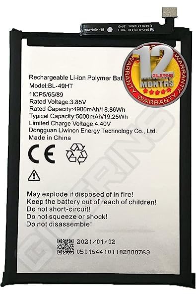 Image of Original BL-49HT Battery for Tecno Spark 6 KE7 4900 Battery with 1 Year Warranty *** (SEPTV35)