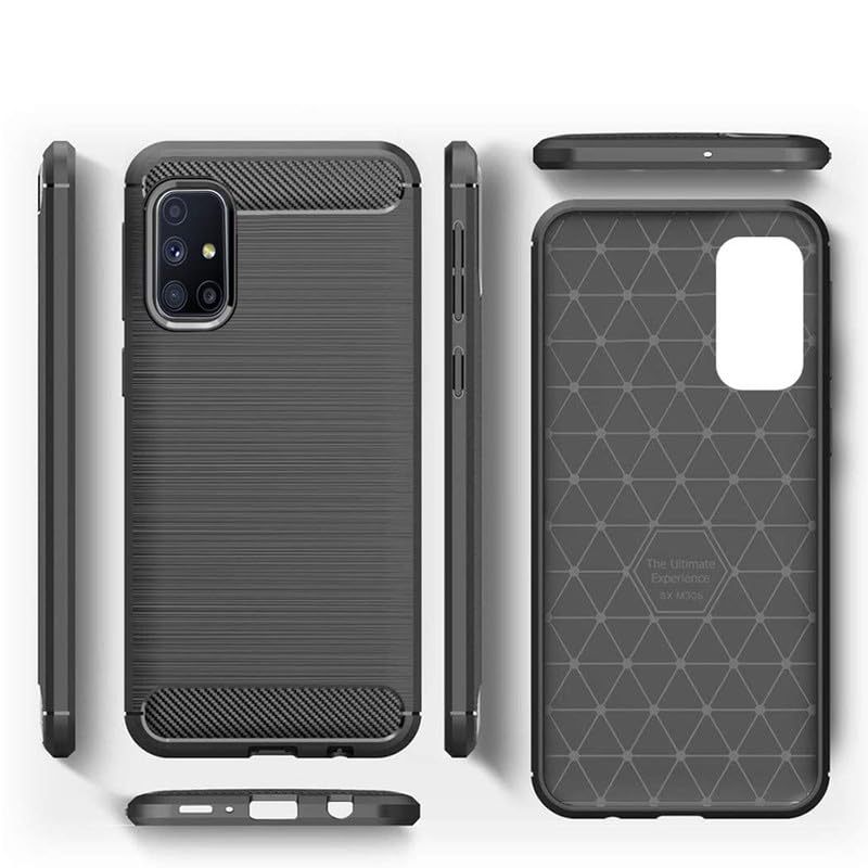 Image of Hybrid Carbon Fiber Back Case for Samsung Galaxy M51 (Black)