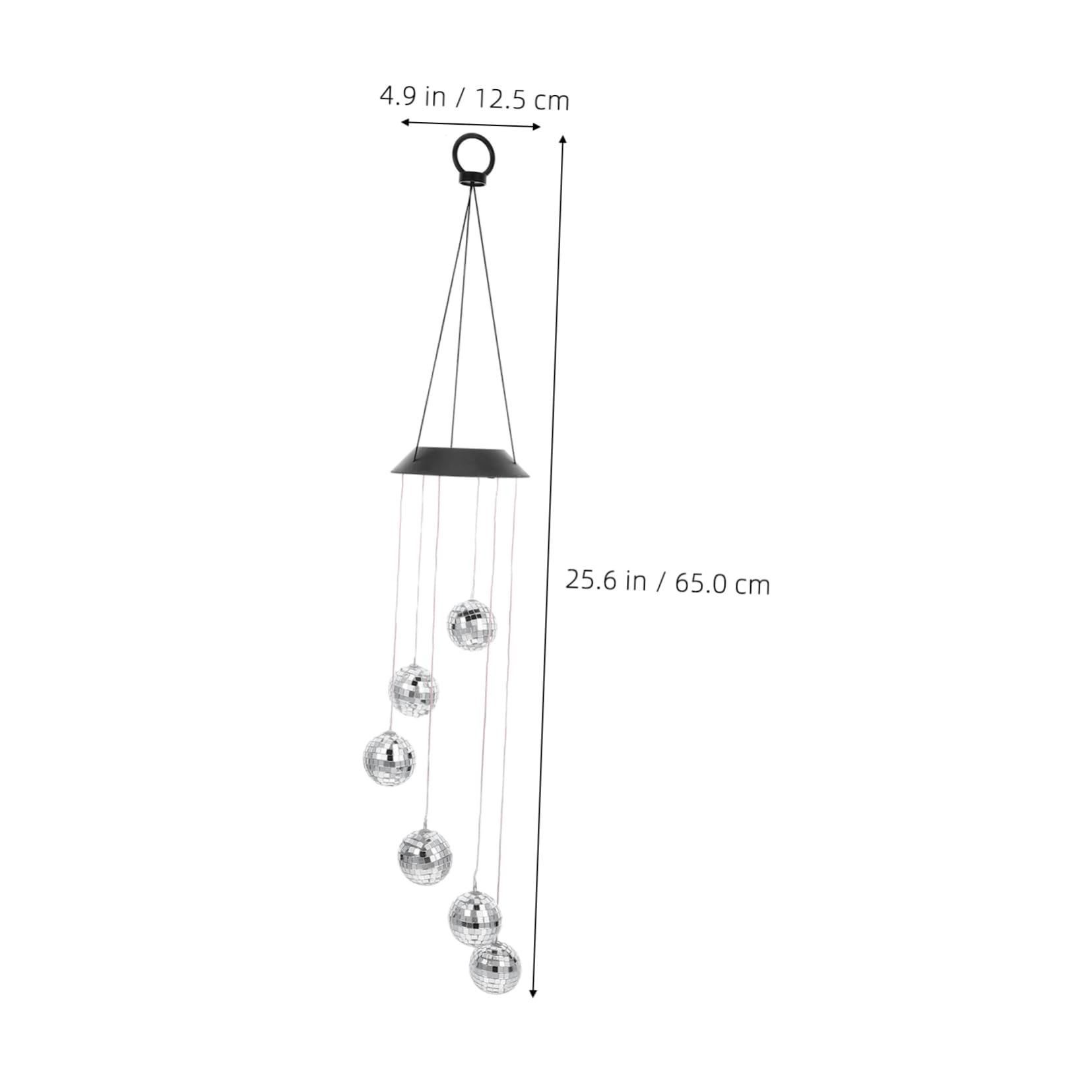 Gadpiparty Solar Wind Chime Lamp with Color-Changing Crystal Splashproof Outdoor Hanging Light for Garden Deck and Patio Decorative Lighting