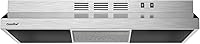 COMFEE 30 Inch Stainless Steel Range Hood CVU30W2AST - Ductless/Ducted Under Cabinet Vent, 200 CFM, 2 Speeds, Reusable Filters