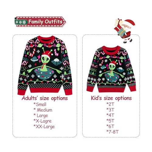 Image of Simplee kids Family Matching Christmas Sweaters, Ugly Pullover, 2T-2XL | oft Warm Fabric, Christmas and Winter Casual Wear, Toddler and kids Boy Girl, Men Women