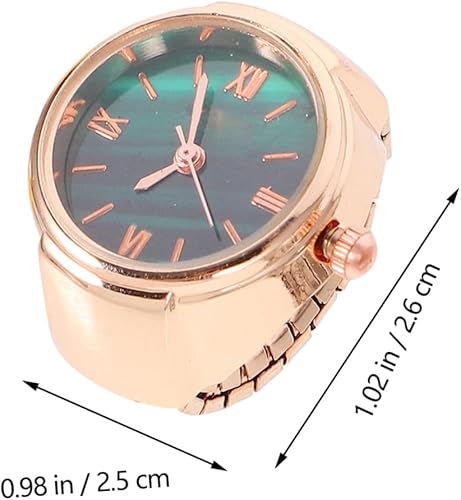 Miniatura 5 de 3 relojes de anillo redondo, mini relojes decorativos con números romanos, diseño ligero único para mujeres, regalo para cumpleaños y ocasiones