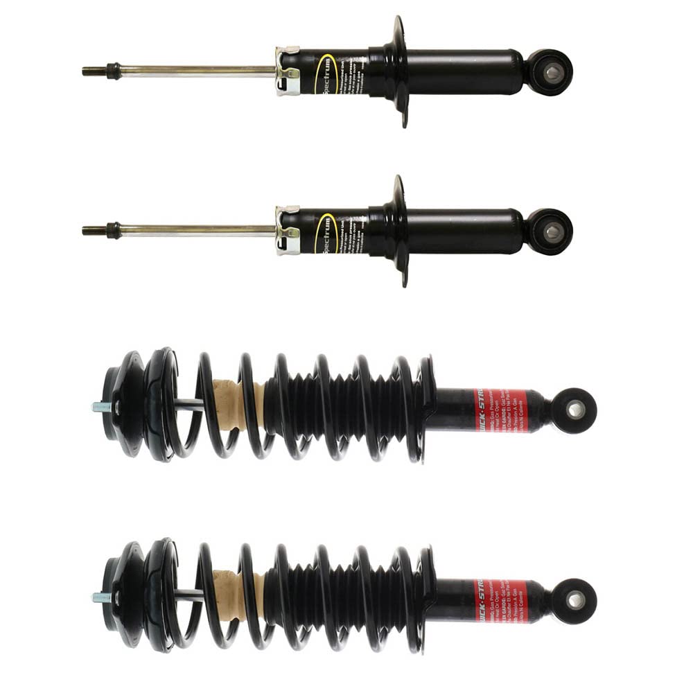 TRQ Front Left Right Complete Strut & Coil Spring Assembly