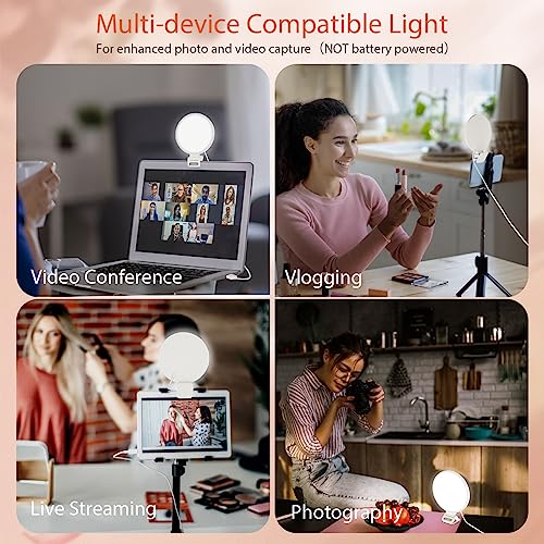 Image of ACMEZING Clip-On Ring Light for Laptop & Phone, Upgraded 60-LED Full-Screen Anti-Glare Light with 3 Color Modes & Dimmable Brightness, Perfect for Zoom, TikTok, Selfies, Video Calls