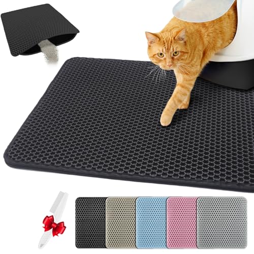 Blissstorm Katzenklo Matte 40X50cm, Doppelschicht EVA Katzenstreumatte Wasserundurchlässig - Geruchsneutral mit Anti-Rutsch Katzenmatte, Einfache Reinigung katzenklomatte für Alle Katzen Blissstorm Katzenklo Matte 40X50cm, Doppelschicht EVA Katzenstreumatte Wasserundurchlässig - Geruchsneutral mit Anti-Rutsch Katzenmatte, Einfache Reinigung katzenklomatte für Alle Katzen