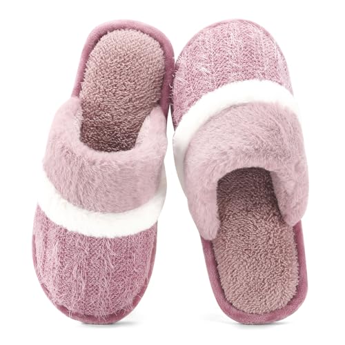 Pantoufles confortables pour femmes anti-fatigue avec semelle isolante en mousse à mémoire