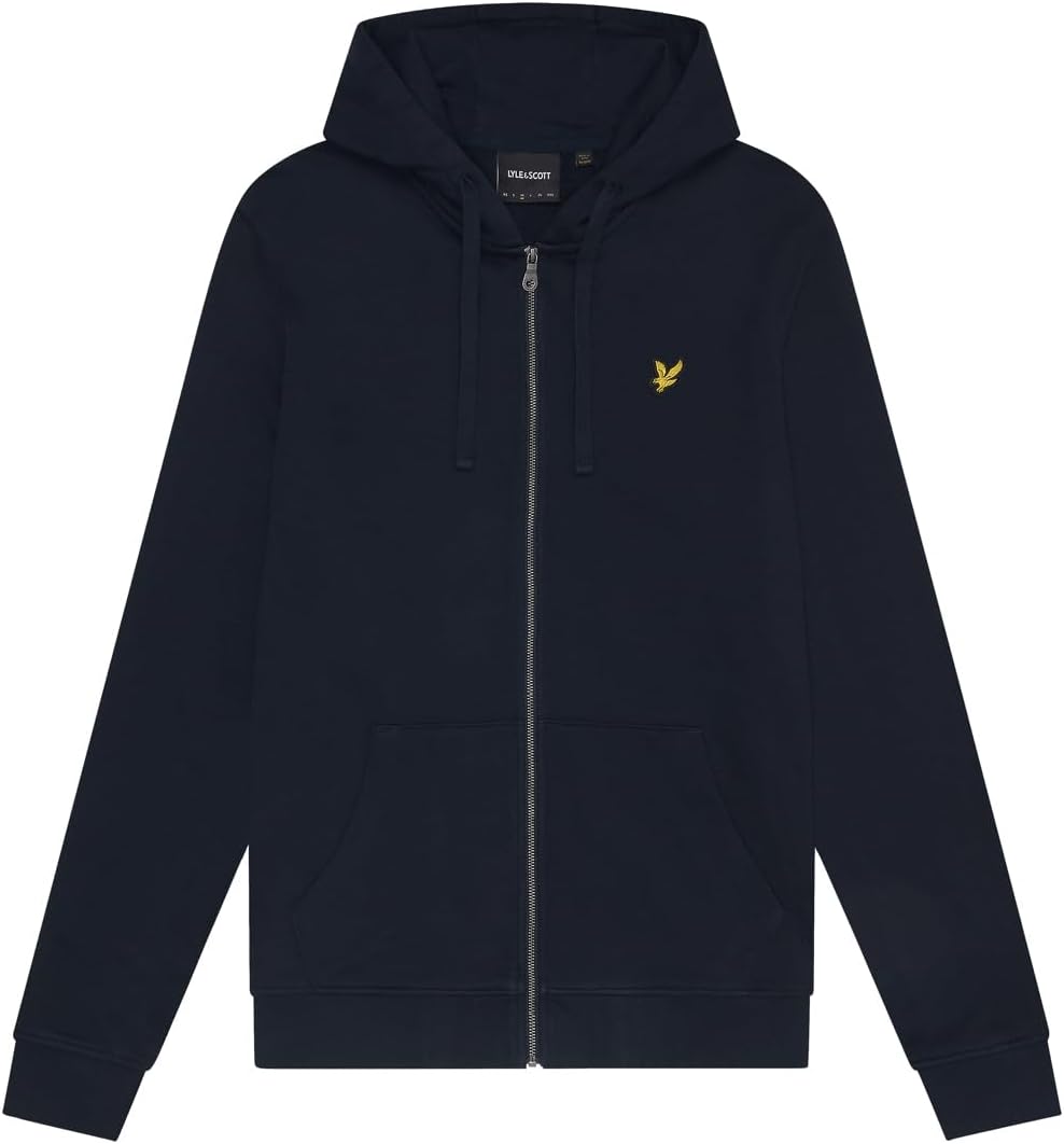 Lyle & Scott Mens Full Zip Hoodie (XXL) (Dark Navy)