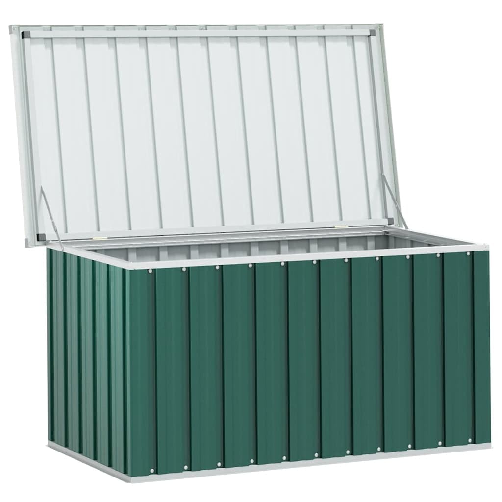 Generico Baule da giardino verde 129x67x65 cm,Mobili da giardino,Cassapanche da esterno-46261