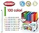 Fasracolor Fasermaler 100 Farben – Packung mit 100 Filzstiften mit konischer Spitze in 100 verschiedenen Farben, superwaschbar