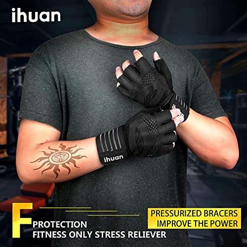 Ihuan Ventilated Weight Lifting Gym Workout Gloves thumb #1