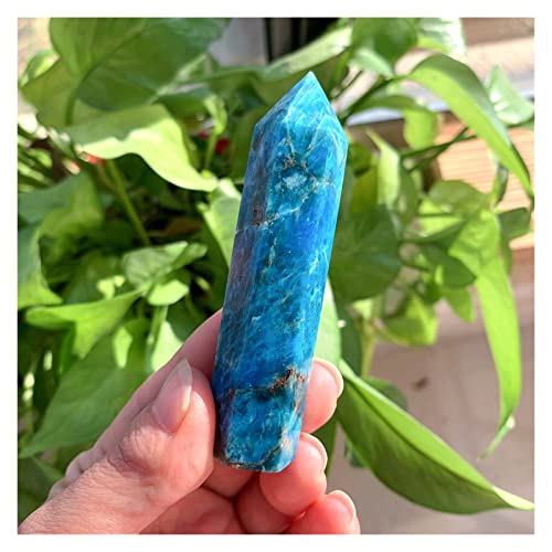 Cristal natural áspero curación natural cristal azul apatita varita reiki 2