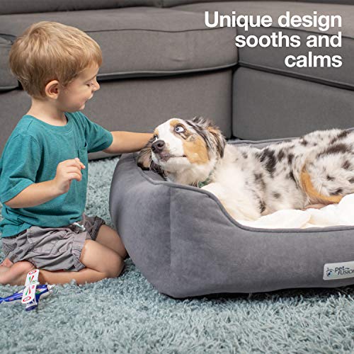 Petfusion Calming Cuddler Dog Bed & Cat Bed | Anti-Anxiety Dog Bed For Small Dogs, Cats | Loose Blanket Promotes Burrowing (Dogs) & Kneading (Cats) | Certipur-Us Memory Foam | 1 Year Warr #TOP2