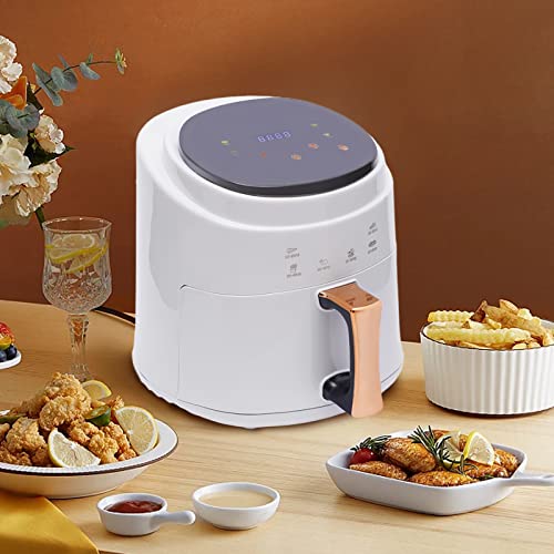 HarBin-Star Heißluftfritteuse 8L, 1400W Friteuse Heissluft Fritteusen, Air Fryer mit Digitalem LED-Touchscreen, Diät-Fritteuse, Ohne Öl, 60-200℃ (Weiß) – Bild 4