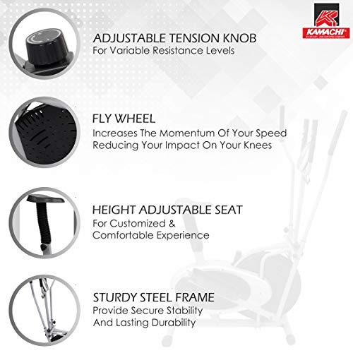 Image of Kamachi OB-328 Orbitrek Multifunction Exercise Bike, Dual Action Handles