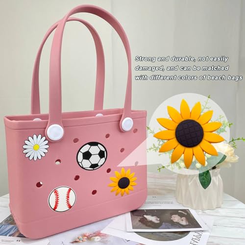 Image of Lckaey Rubber Beach Bag Accessories-PVC Rubber Totes organizer Sport Charms- for Purse Bogg Inserts