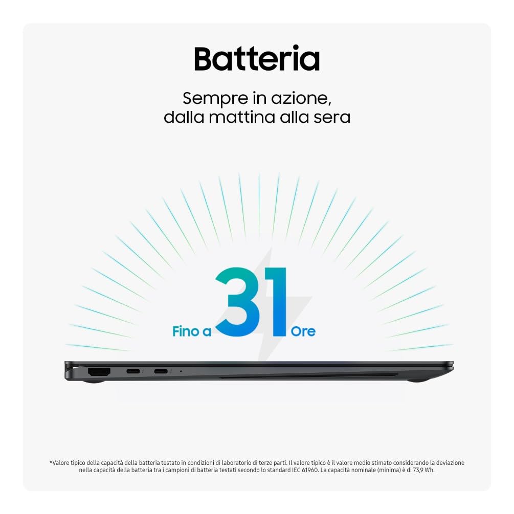 Samsung Galaxy Book5 360 15.6" Intel Core Ultra 5 Serie 2 16GB RAM 512GB SSD AMOLED Touch Screen S Pen Windows 11 Home Copilot+ PC Gray
