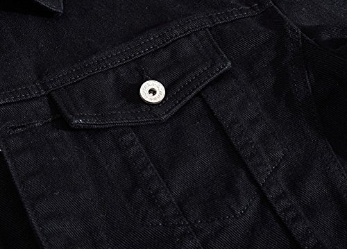 Men`s Classic Ripped Hip Hop Motorcycle Denim Jacket3