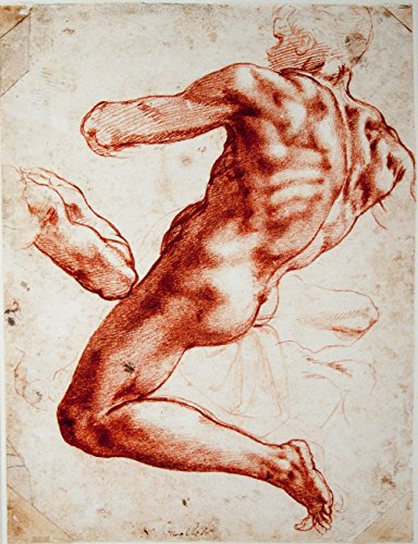 Michelangelo - Study of an Ignudo - Small - Semi Gloss Print