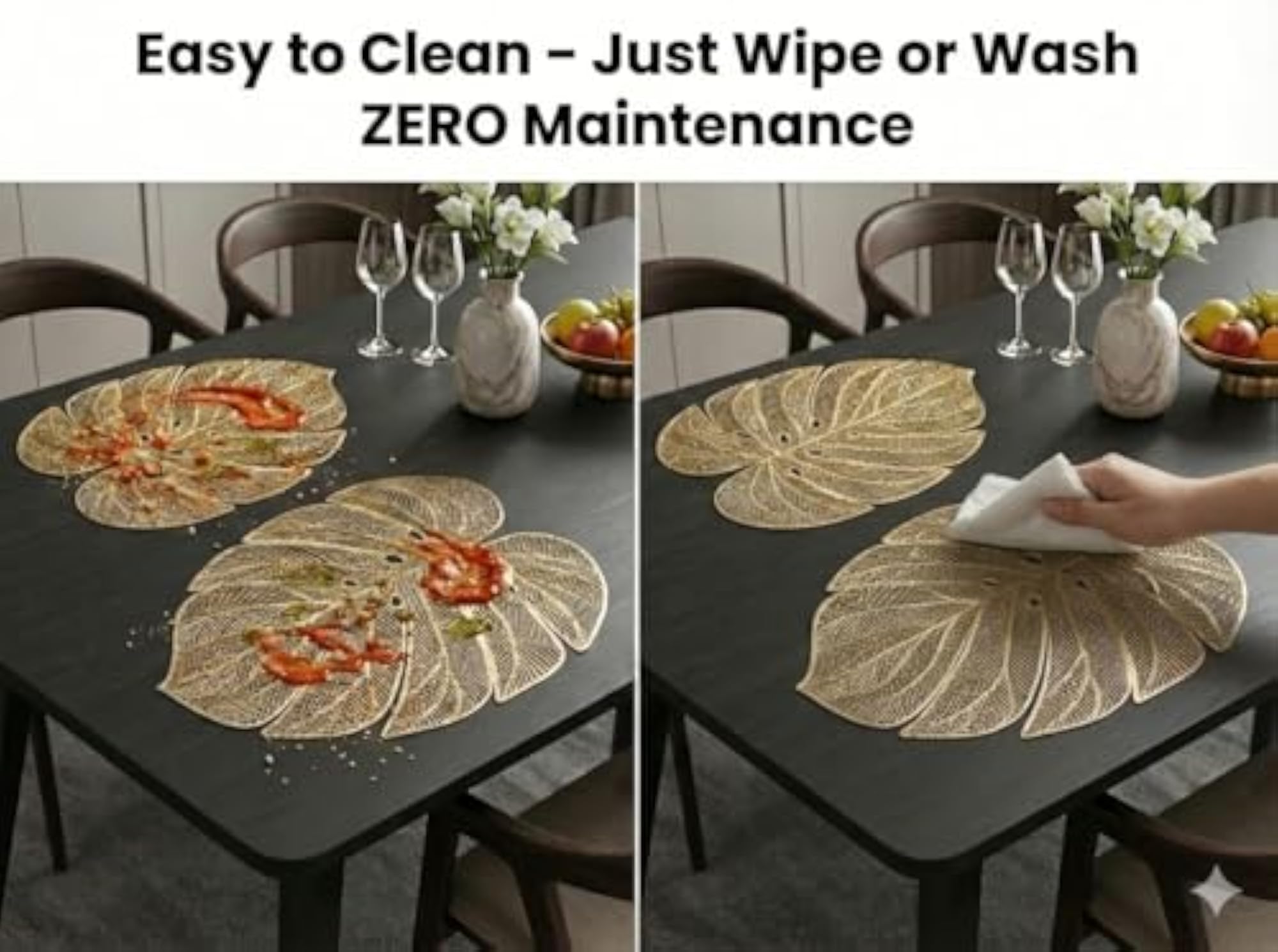 Placemat and Table Runner Combo Set for Dining Table