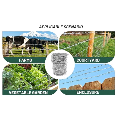 Fil barbelé galvanisé 150 m en acier durable de qualité - 7