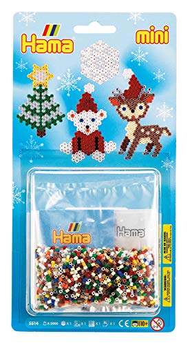 Hama 10.5514 Mini-Perlen Weihnachtsmann Set, Mehrfarbig
