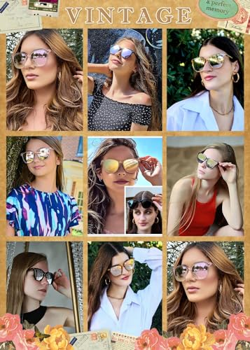 FIMILU 2 Packs Sunglasses for Women Polarized UV400 Protection Lens Big Frame Fashion Glasses Trendy Stylish Shade - Image 6