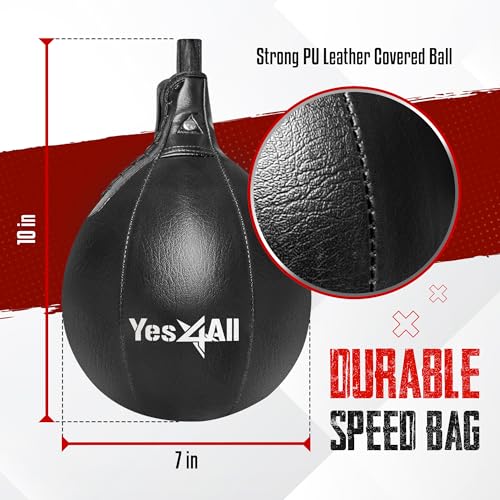 image for Yes4All 24 inches Adjustable Speed Bag Platform with Upgraded Speed Ba