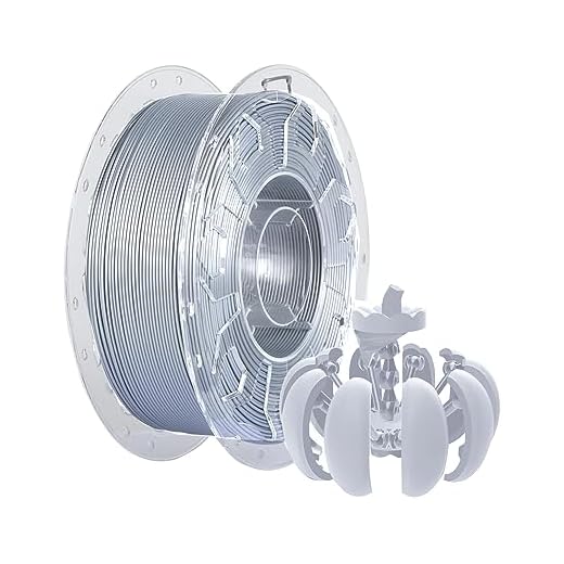 Creality PLA Filament 1.75mm, 1.75mm 3D Printer Filament, 1.0kg (2.2lbs) Spool, No Warp Enhanced Toughness, Dimensional Accuracy ±0.03mm Printing Filament, Suitable for 3D Printers (Silver)