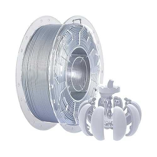 Image of Creality PLA Filament 1.75mm, 3D Printer Filament, 1.0kg (2.2lbs) Spool, No Warp Enhanced Toughness, Dimensional Accuracy ±0.03mm Printing Filament, Suitable for 3D Printers (Silver)