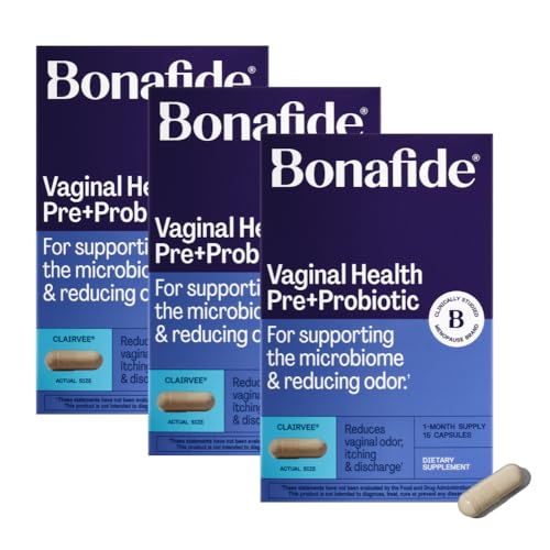 Image of Bonafide Clairvee Vaginal Probiotic for Relief from Odor, Itching, & Discharge. - 3-Month Supply (55 Capsules)