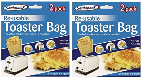 Reusable Toaster Toastie Sandwich Toast Bags Pockets Toasty Toastabags by Sealapack