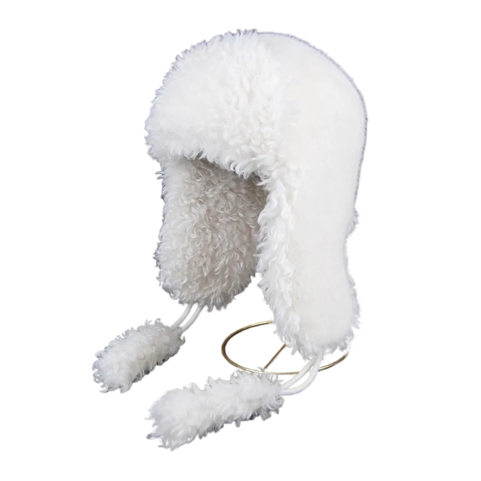 Chapeau de trappeur contre le froid glacial isolation laine et cuir d'hiver - 8