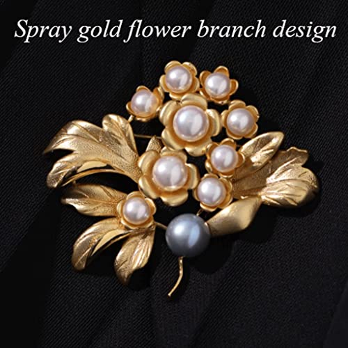 Broche fleur dorée : fixez vos châles avec cette épingle haut de gamme