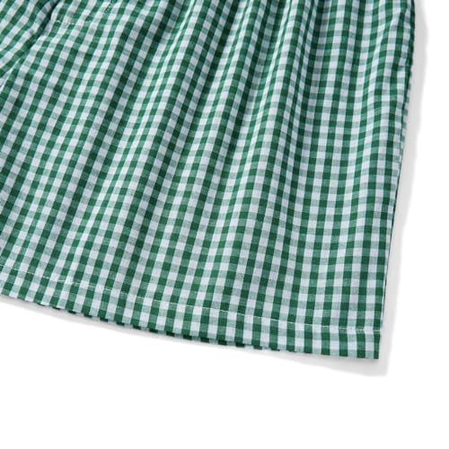 Image of Y2k Plaid Shorts Cute Baggy Ginghem Boxer Shorts for Women Checked Lounge Pajama Bottom Preppy Sleep Pj Shorts