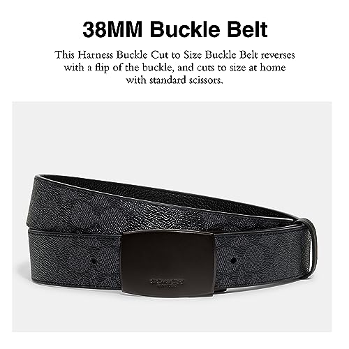Coach 38 Mm Casual Belt Box, Black/Charcoal2