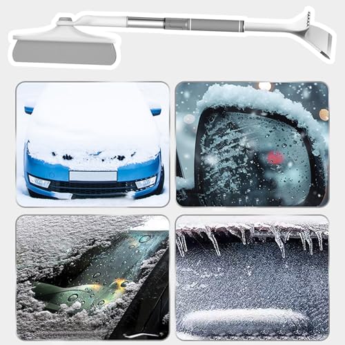 Grattoir à glace pour automobile en aluminium robuste, accessoire d'hiver durable - 4