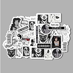 ISEE 360 Vinyl 32 Pcs Hip Hop Printed Scrapbook Learning Stickers For Notebooks,Diary, Journal,Laptop, Mobiles Multicolored Printed Stickers