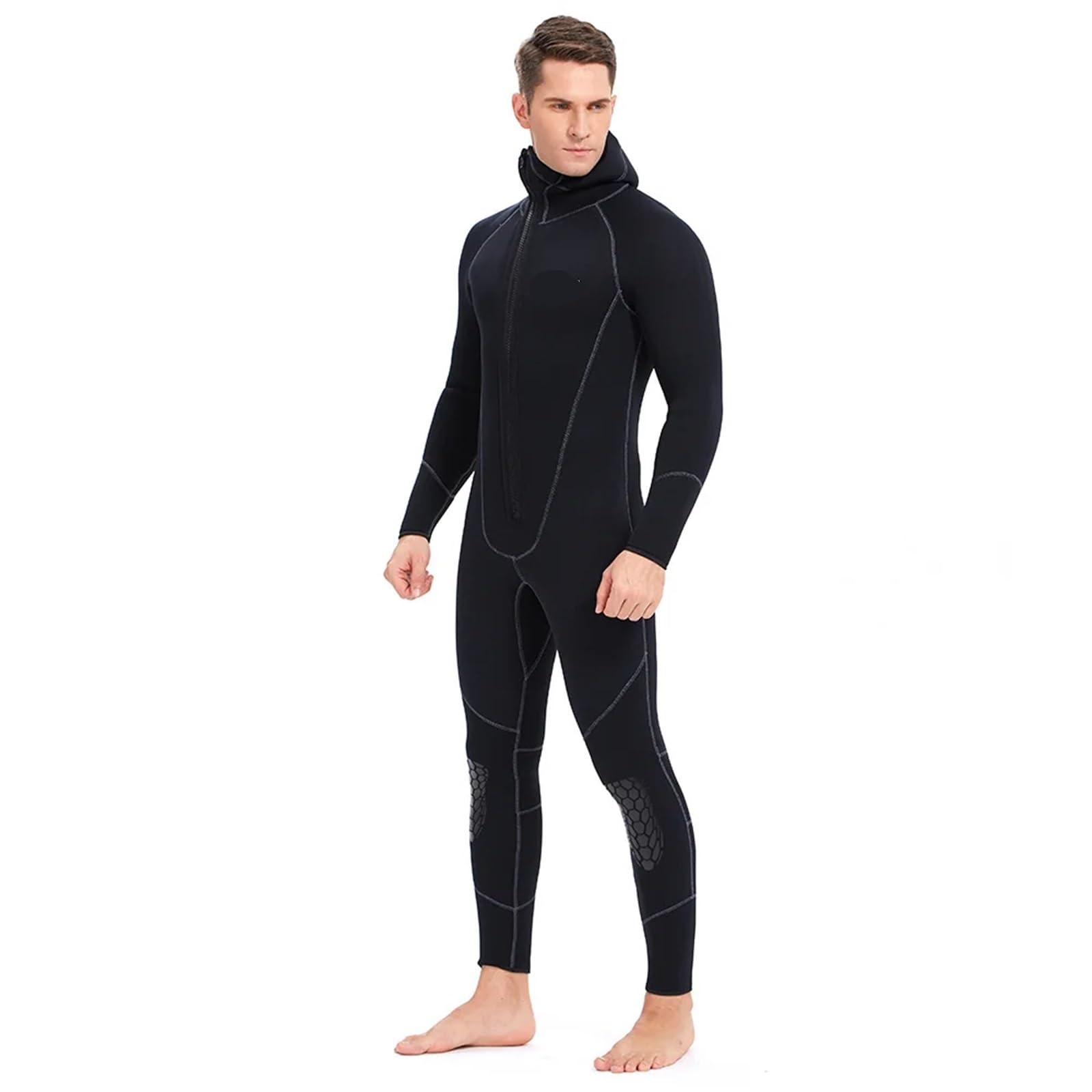 Traje de Buceo Traje de Neopreno 7MM for Adultos for Mantener el Calor, Traje Buceo Cuerpo Completo con Capucha, Surf, Caza submarina, natación